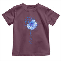 ALS Awareness Toddler T Shirt Blue Ribbon Sunflower ALS Warrior