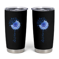 ALS Awareness Tumbler Cup Blue Ribbon Sunflower ALS Warrior