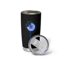 ALS Awareness Tumbler Cup Blue Ribbon Sunflower ALS Warrior