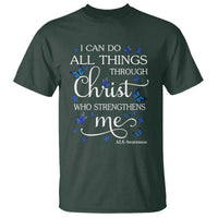 ALS Awareness T Shirt I Can Do All Things Through Christ Butterfly Bible Verse Motivational