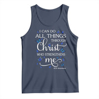 ALS Awareness Tank Top I Can Do All Things Through Christ Butterfly Bible Verse Motivational