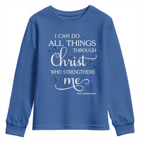 ALS Awareness Youth Sweatshirt I Can Do All Things Through Christ Butterfly Bible Verse Motivational