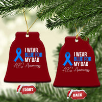 I Wear Blue For My Dad ALS Awareness Ceramic Ornament