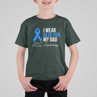 I Wear Blue For My Dad ALS Awareness T Shirt For Kid