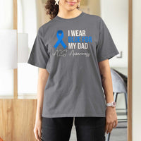 I Wear Blue For My Dad ALS Awareness T Shirt For Women
