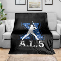 ALS Awareness Throw Blanket Baseball Strike Out ALS Support