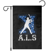 ALS Awareness Garden Flag Baseball Strike Out ALS Support