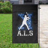 ALS Awareness Garden Flag Baseball Strike Out ALS Support