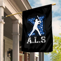 ALS Awareness Garden Flag Baseball Strike Out ALS Support