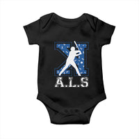 ALS Awareness Baby Onesie Baseball Strike Out ALS Support
