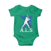ALS Awareness Baby Onesie Baseball Strike Out ALS Support