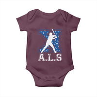 ALS Awareness Baby Onesie Baseball Strike Out ALS Support