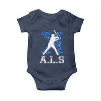 ALS Awareness Baby Onesie Baseball Strike Out ALS Support