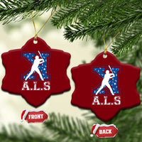 ALS Awareness Ceramic Ornament Baseball Strike Out ALS Support