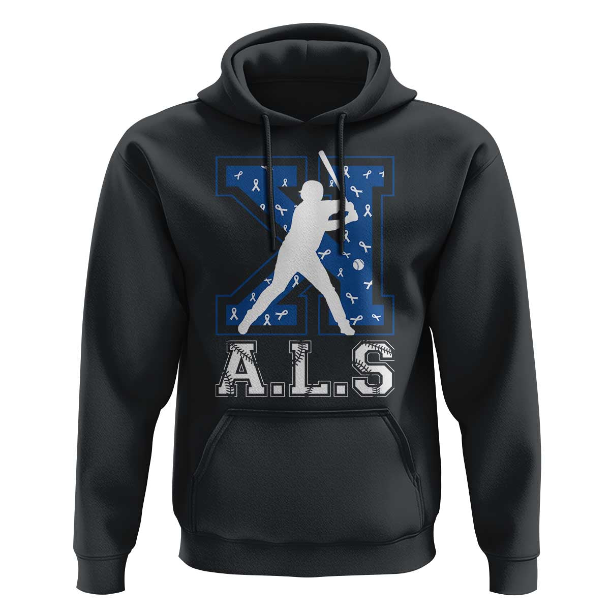 ALS Awareness Hoodie Baseball Strike Out ALS Support