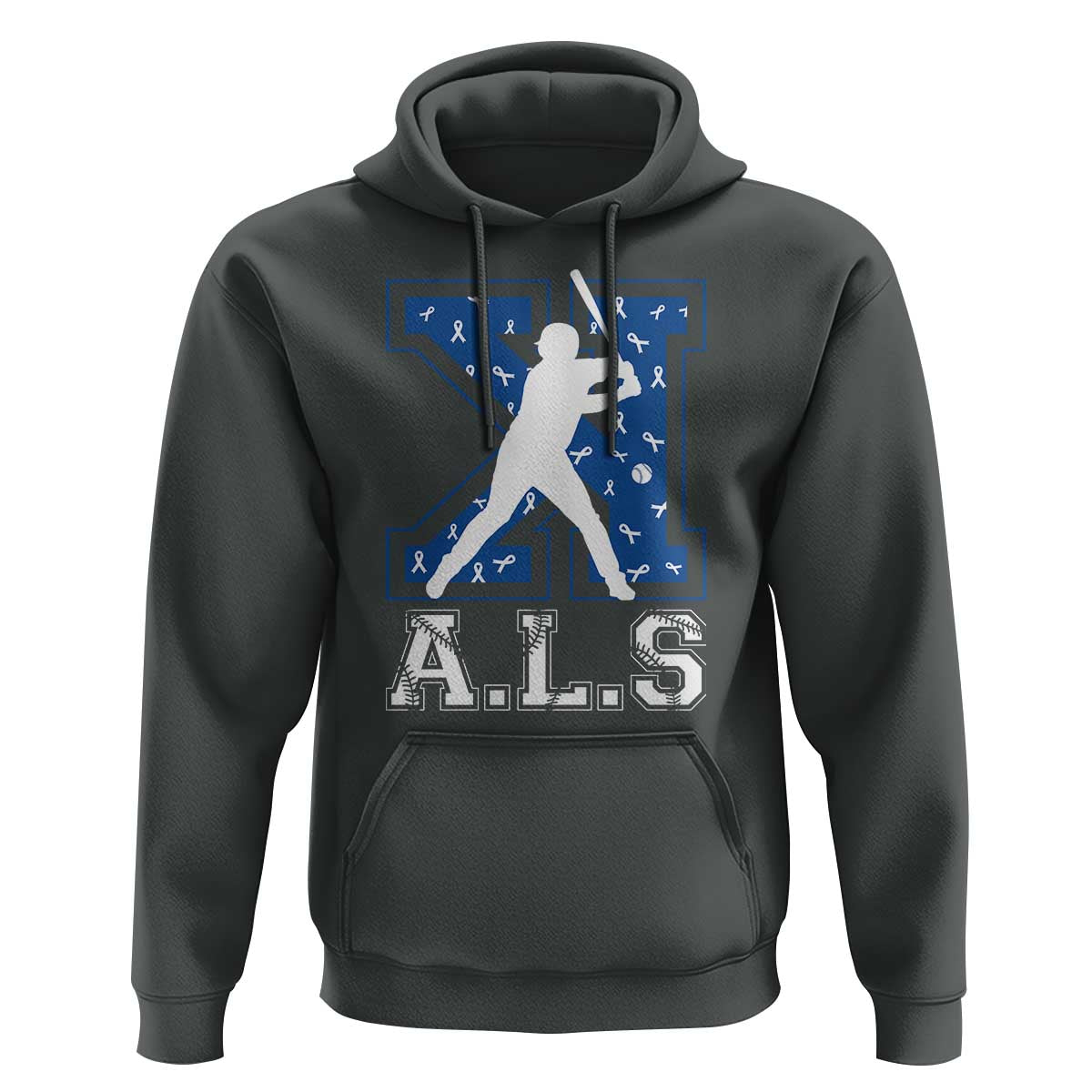 ALS Awareness Hoodie Baseball Strike Out ALS Support