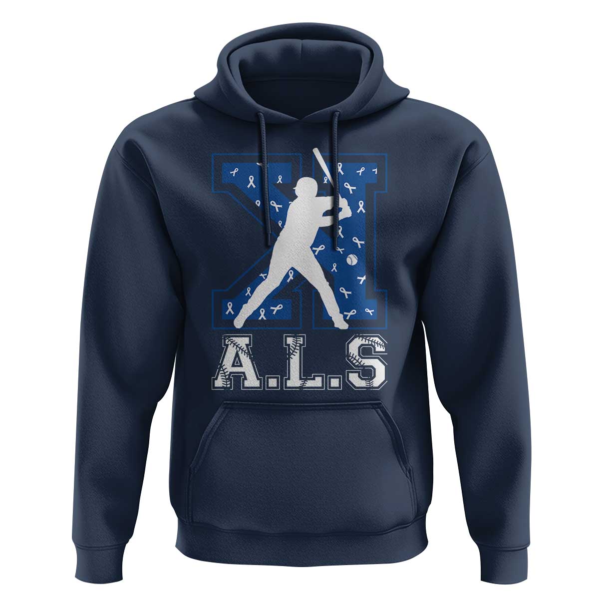 ALS Awareness Hoodie Baseball Strike Out ALS Support