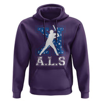 ALS Awareness Hoodie Baseball Strike Out ALS Support