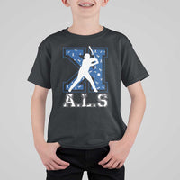 ALS Awareness T Shirt For Kid Baseball Strike Out ALS Support