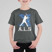 ALS Awareness T Shirt For Kid Baseball Strike Out ALS Support