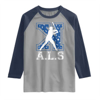 ALS Awareness Raglan Shirt Baseball Strike Out ALS Support