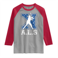 ALS Awareness Raglan Shirt Baseball Strike Out ALS Support