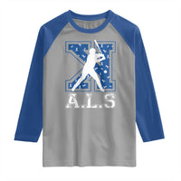 ALS Awareness Raglan Shirt Baseball Strike Out ALS Support