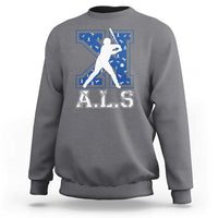 ALS Awareness Sweatshirt Baseball Strike Out ALS Support