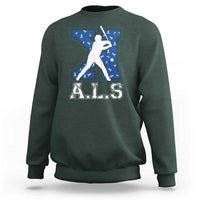ALS Awareness Sweatshirt Baseball Strike Out ALS Support