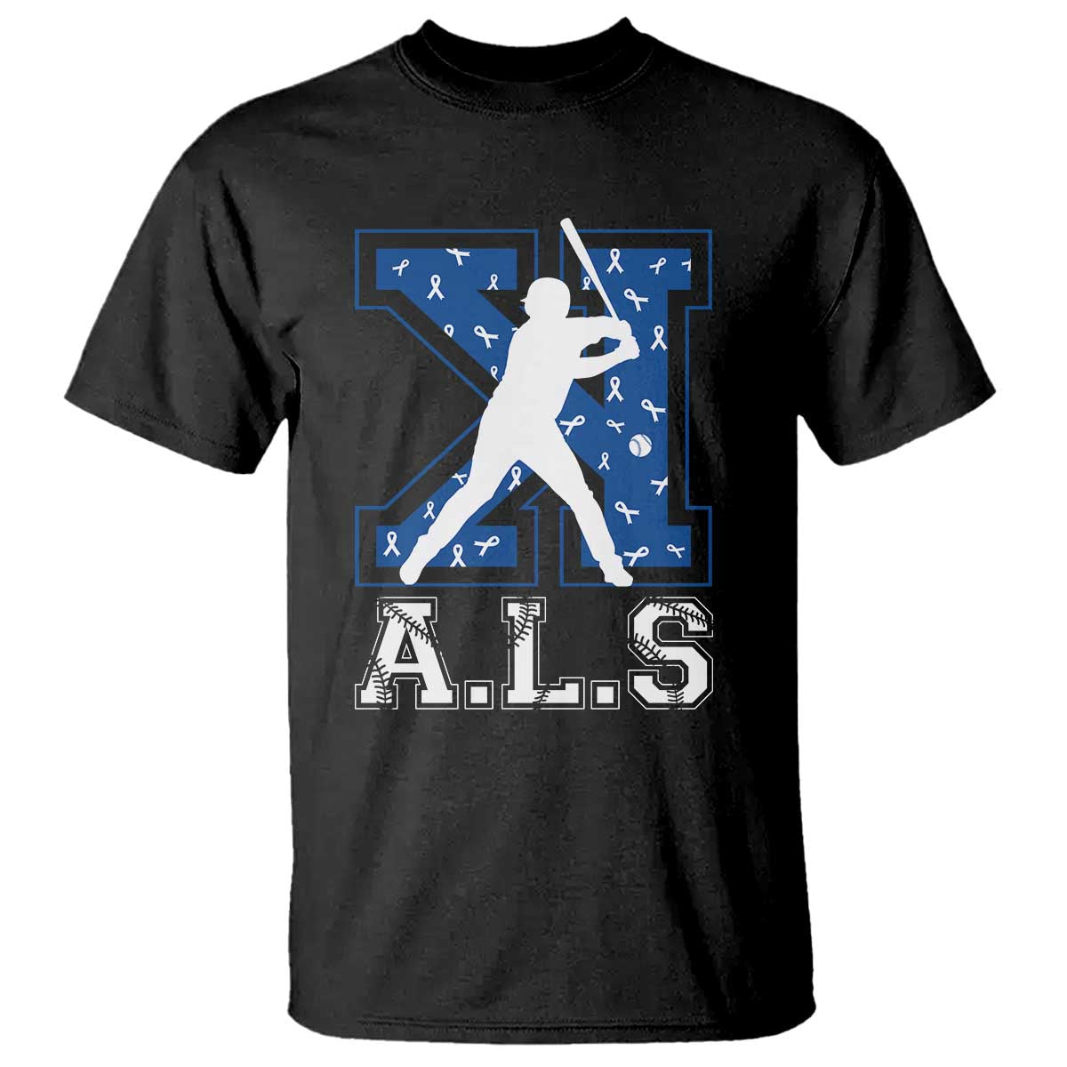 ALS Awareness T Shirt Baseball Strike Out ALS Support