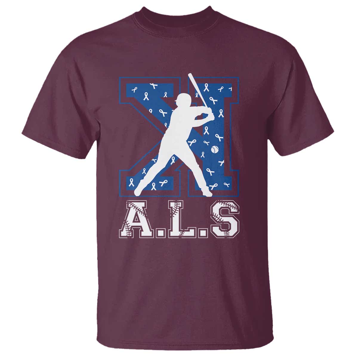 ALS Awareness T Shirt Baseball Strike Out ALS Support