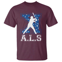 ALS Awareness T Shirt Baseball Strike Out ALS Support