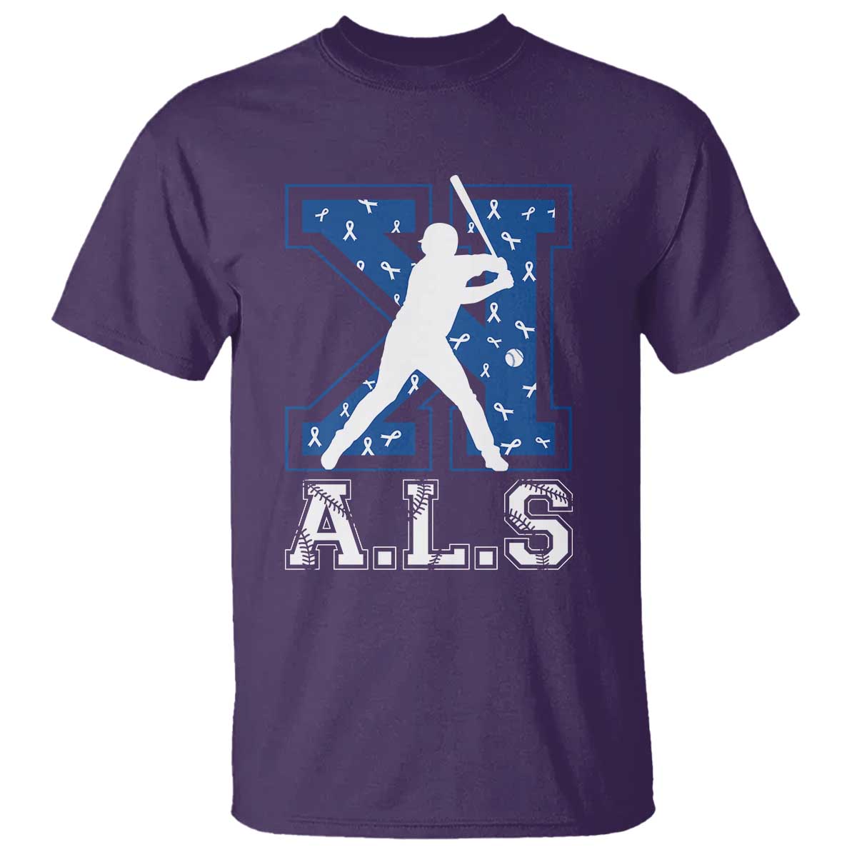 ALS Awareness T Shirt Baseball Strike Out ALS Support