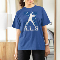 ALS Awareness T Shirt For Women Baseball Strike Out ALS Support