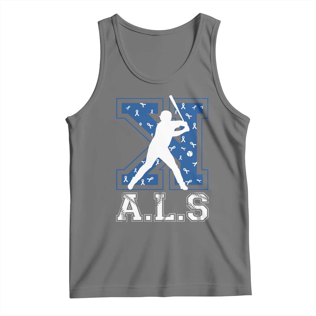 ALS Awareness Tank Top Baseball Strike Out ALS Support