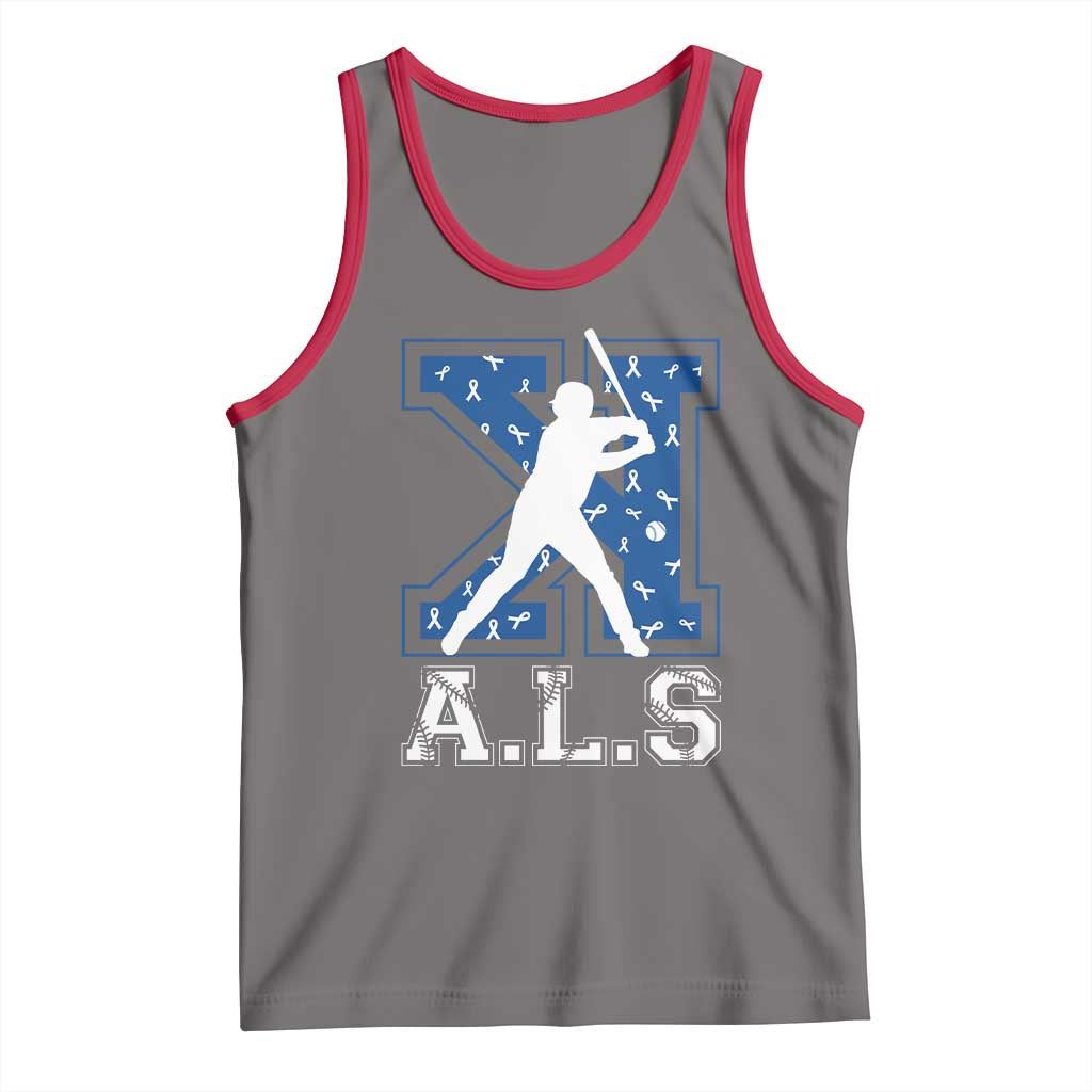 ALS Awareness Tank Top Baseball Strike Out ALS Support