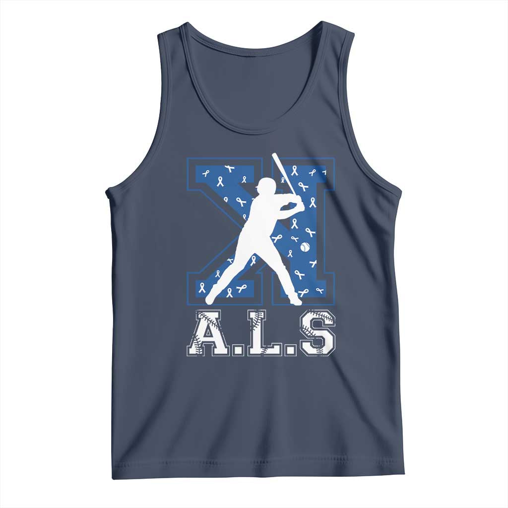 ALS Awareness Tank Top Baseball Strike Out ALS Support