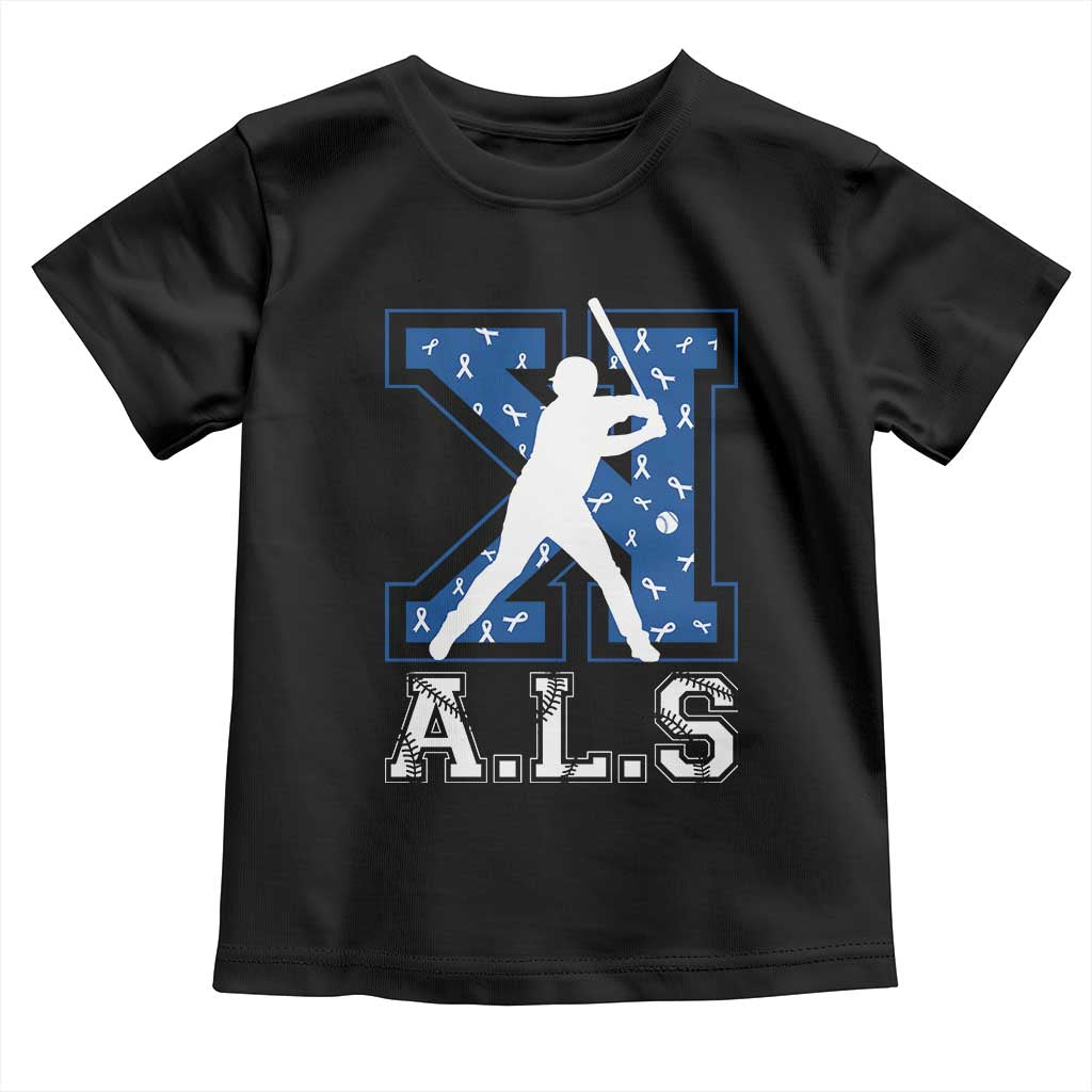 ALS Awareness Toddler T Shirt Baseball Strike Out ALS Support