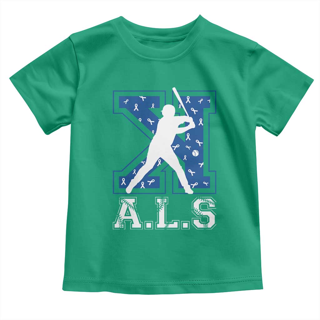 ALS Awareness Toddler T Shirt Baseball Strike Out ALS Support