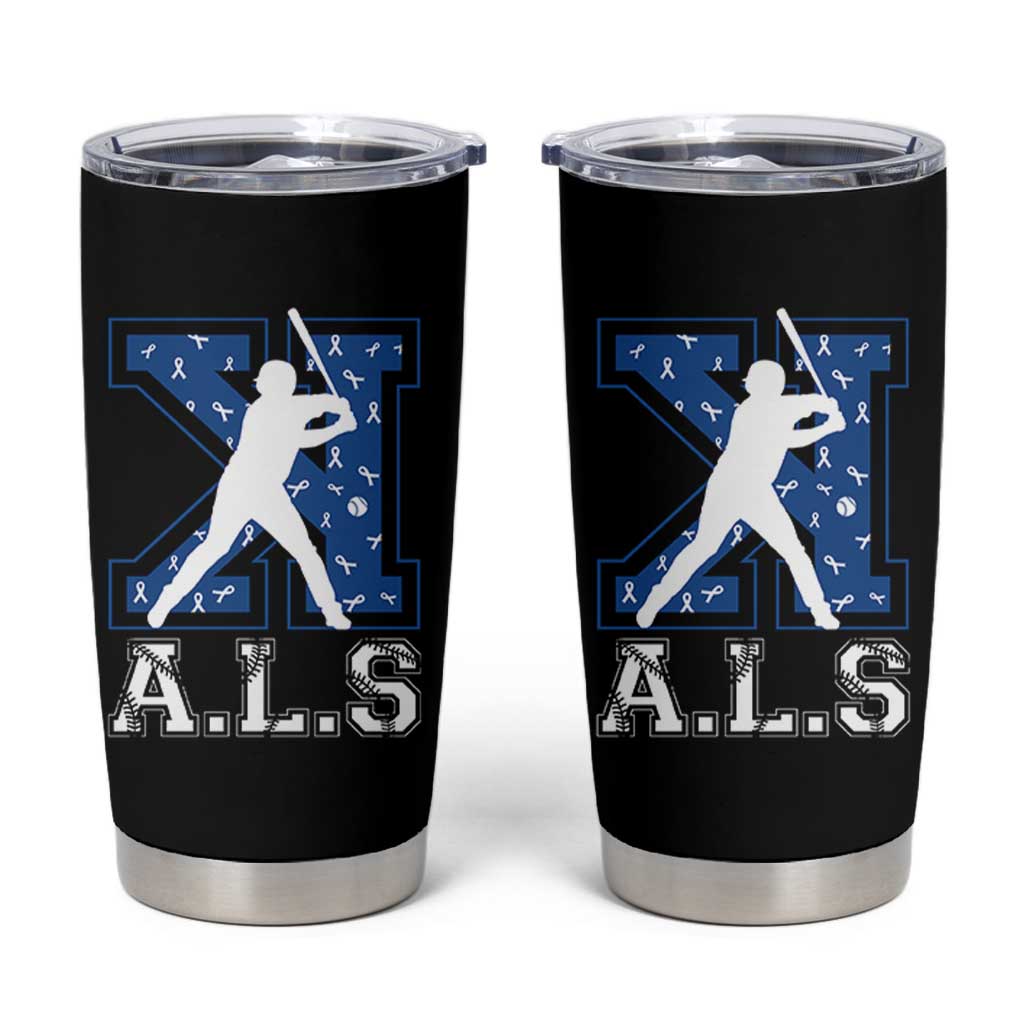 ALS Awareness Tumbler Cup Baseball Strike Out ALS Support