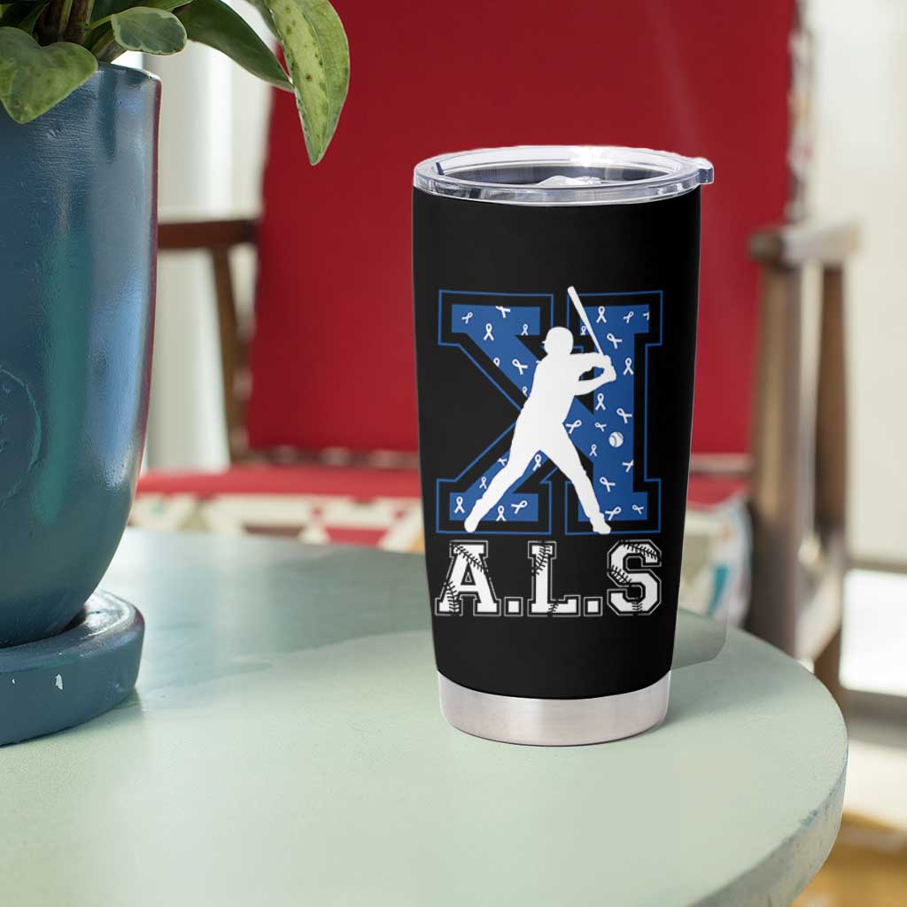ALS Awareness Tumbler Cup Baseball Strike Out ALS Support