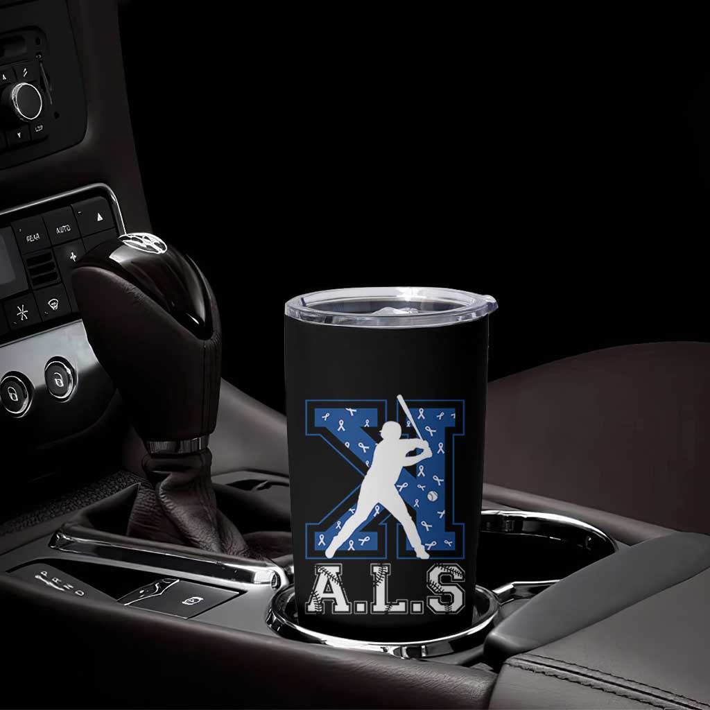 ALS Awareness Tumbler Cup Baseball Strike Out ALS Support