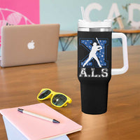 ALS Awareness Tumbler With Handle Baseball Strike Out ALS Support