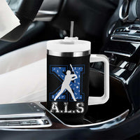 ALS Awareness Tumbler With Handle Baseball Strike Out ALS Support