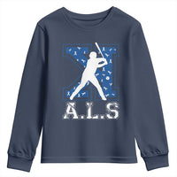 ALS Awareness Youth Sweatshirt Baseball Strike Out ALS Support
