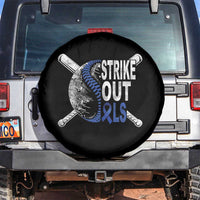 ALS Awareness Spare Tire Cover Blue Ribbon Baseball Strike Out ALS Support