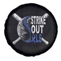 ALS Awareness Spare Tire Cover Blue Ribbon Baseball Strike Out ALS Support
