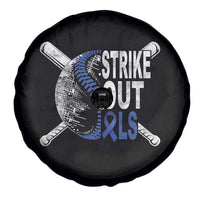 ALS Awareness Spare Tire Cover Blue Ribbon Baseball Strike Out ALS Support