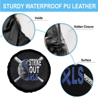 ALS Awareness Spare Tire Cover Blue Ribbon Baseball Strike Out ALS Support
