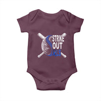ALS Awareness Baby Onesie Blue Ribbon Baseball Strike Out ALS Support